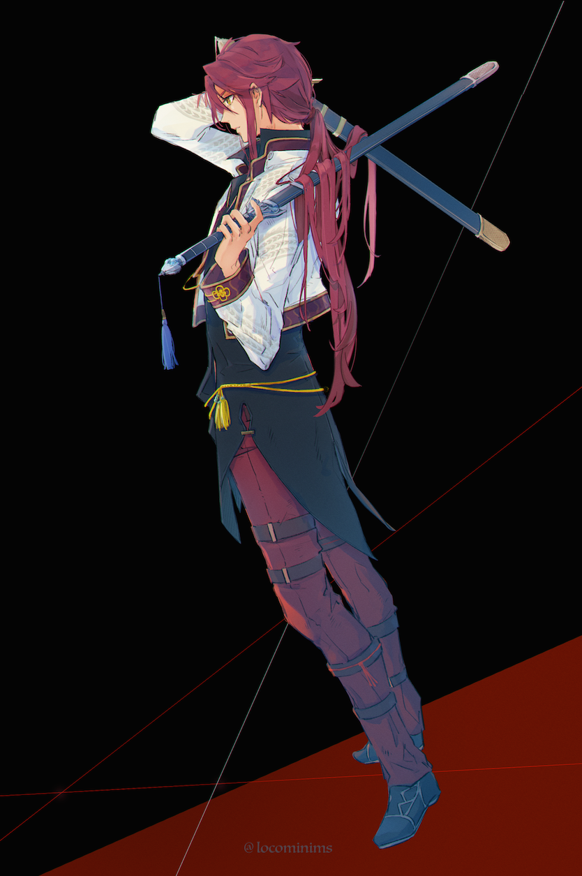 aaron wei (eiyuu densetsu and 2 more) drawn by miche_(locominima)