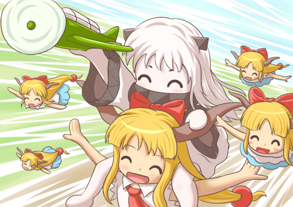 ibuki suika and northern ocean princess (touhou and 1 more) drawn by siro_(doraemon40th)