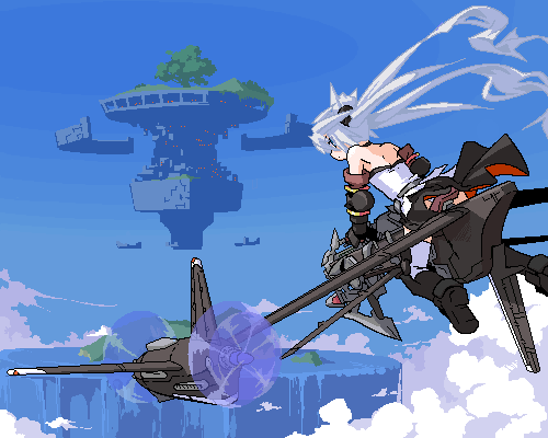 mof's silver haired twintailed girl (original) drawn by mof