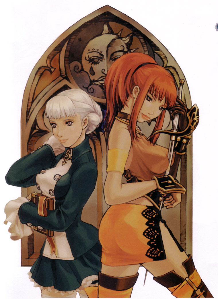 alice elliot and karin koenig (shadow hearts and 1 more) drawn by katou_miyako