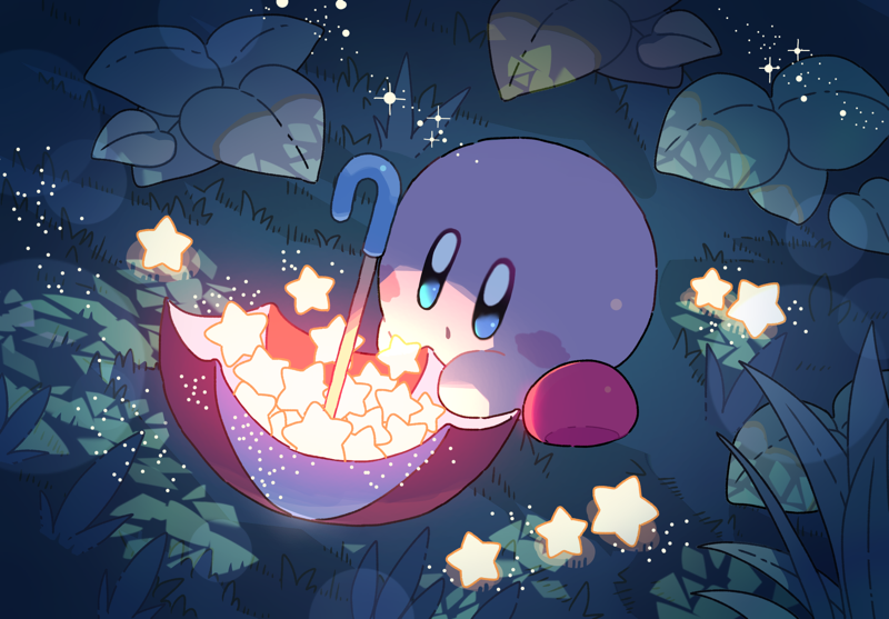 kirby and parasol kirby (kirby) drawn by hoshikuzu_pan