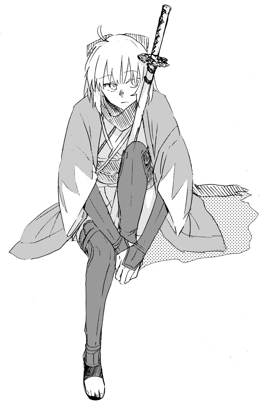 okita souji (fate and 1 more) drawn by noz_2to