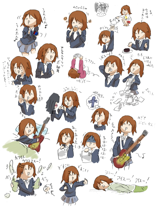 akiyama mio and hirasawa yui (k-on!) drawn by buki56