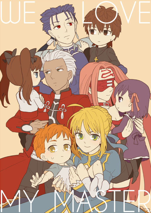 artoria pendragon, saber, tohsaka rin, emiya shirou, matou sakura, and 4 more (fate and 2 more) drawn by tnaym