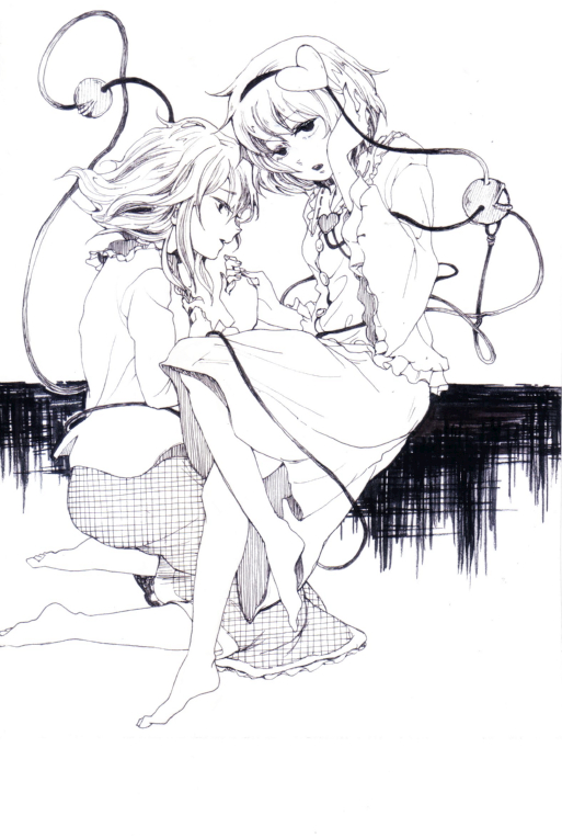 komeiji koishi and komeiji satori (touhou) drawn by gk0