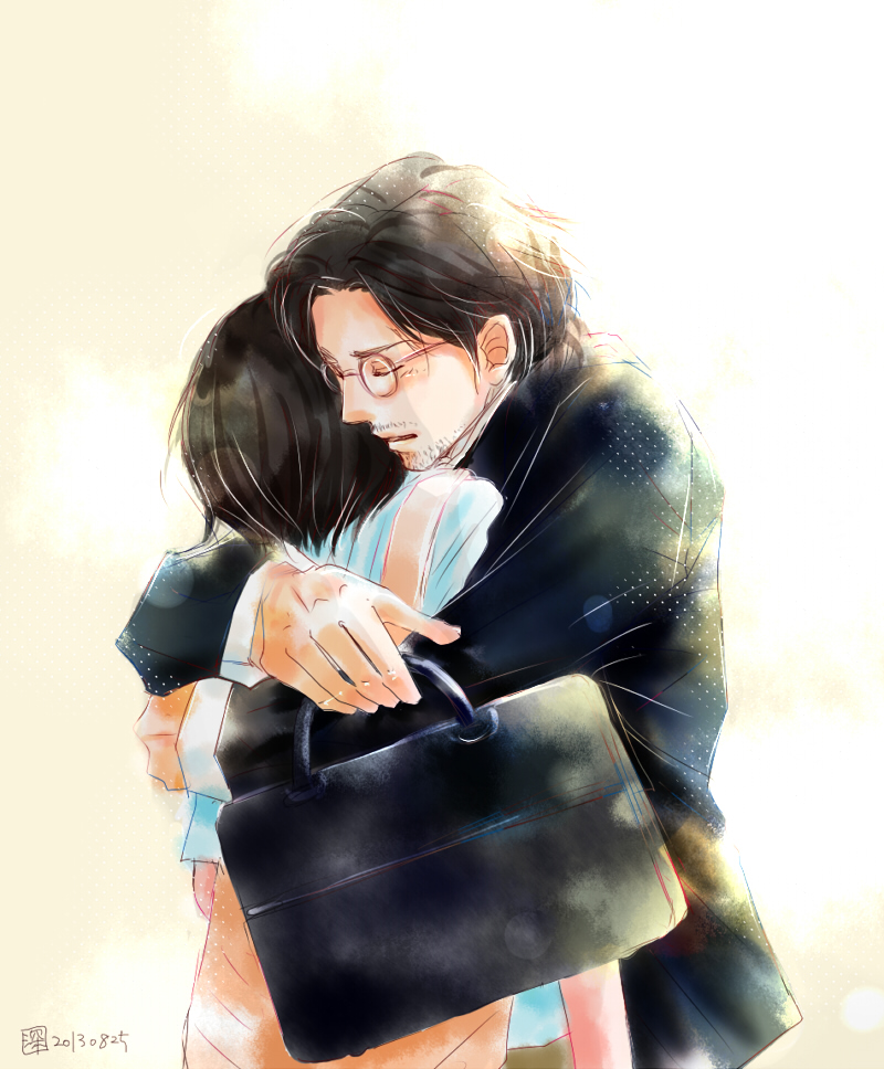 amano aki and mizuguchi takuma (ama-chan) drawn by fukasawa_natsuki_(apriori0421) and machita