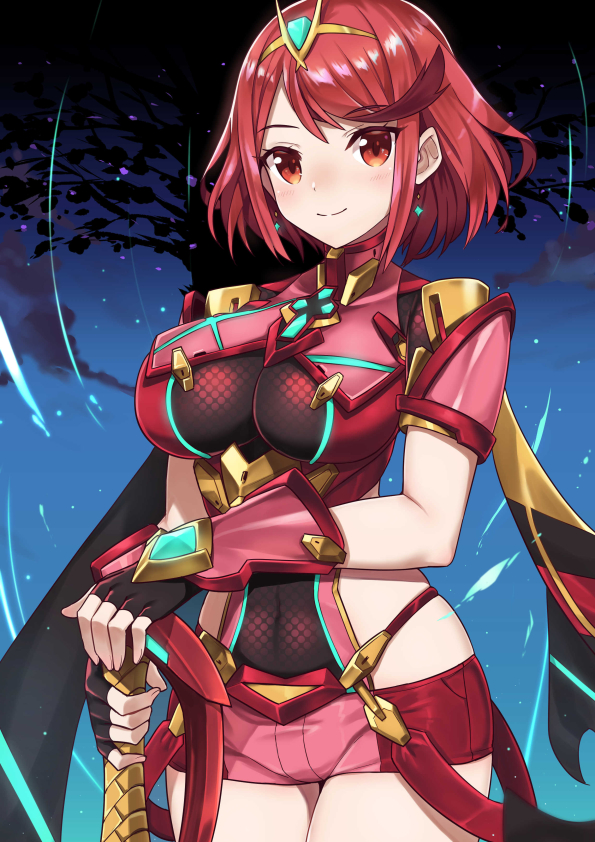 pyra (xenoblade chronicles and 1 more) drawn by lo_xueming