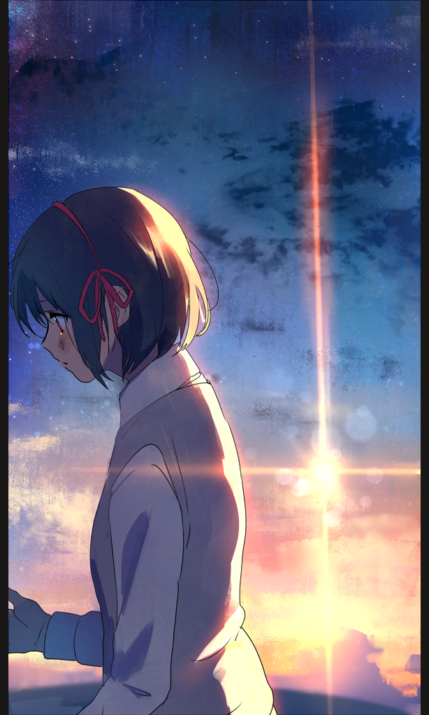 miyamizu mitsuha (kimi no na wa.) drawn by mebaru
