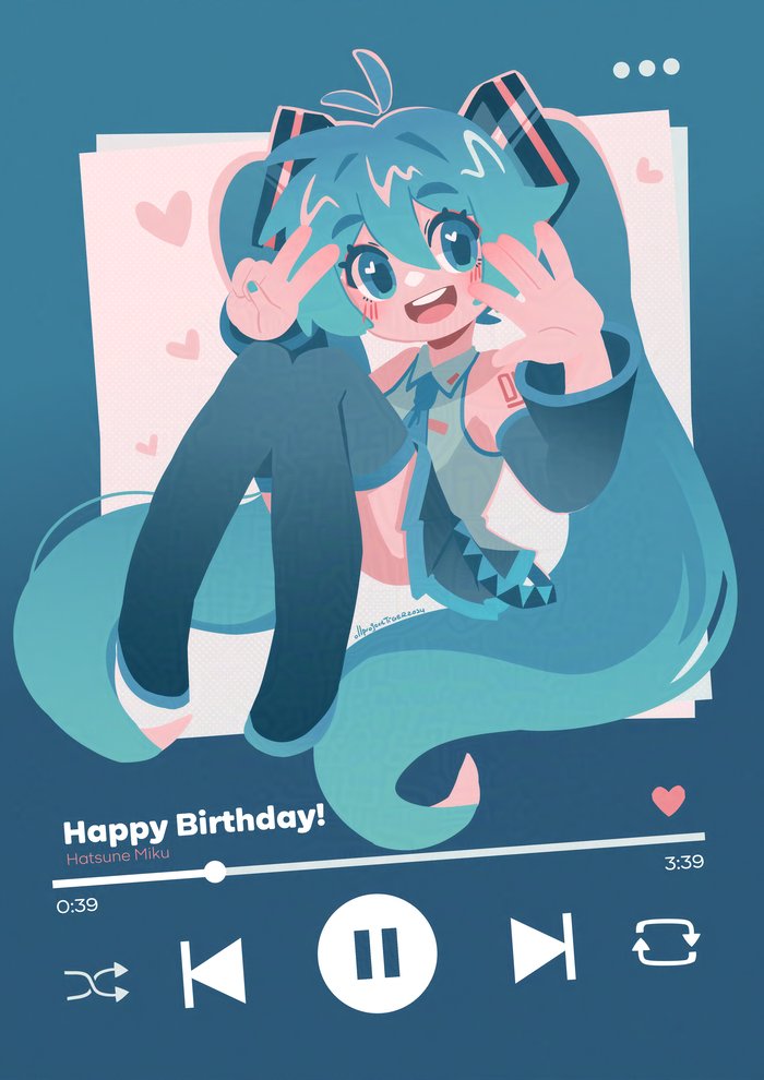 hatsune miku (vocaloid and 1 more) drawn by projecttiger