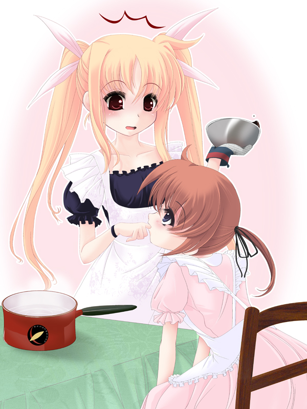 fate testarossa and takamachi nanoha (lyrical nanoha and 1 more) drawn by frapowa