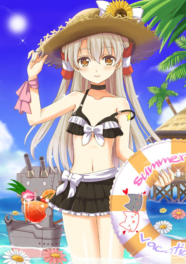 amatsukaze and rensouhou-kun (kantai collection) drawn by ookawa_wataru