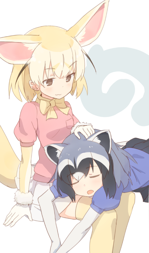 common raccoon and fennec (kemono friends) drawn by coupon_(skyth)
