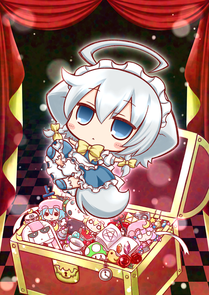 remilia scarlet, flandre scarlet, izayoi sakuya, patchouli knowledge, hong meiling, and 1 more (touhou and 5 more) drawn by nejikirio