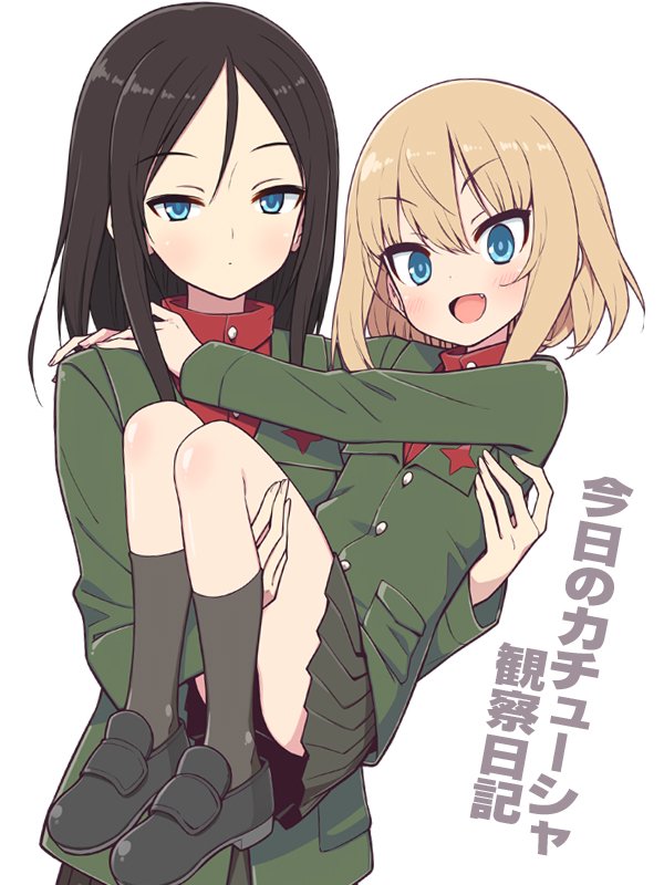 katyusha and nonna (girls und panzer) drawn by hama_chon