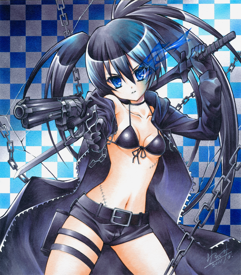 black rock shooter (black rock shooter) drawn by yuto_takumi
