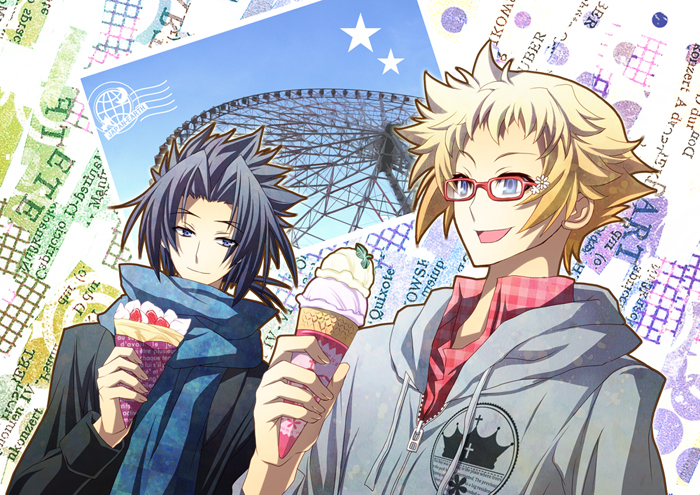 hitoyoshi zenkichi and munakata kei (medaka box) drawn by soritari