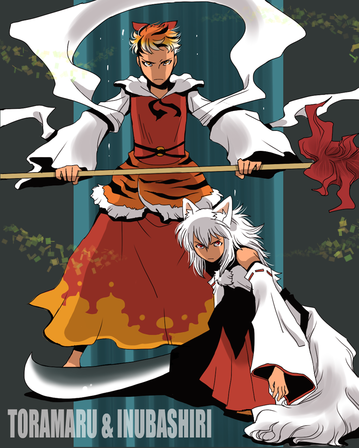 inubashiri momiji and toramaru shou (touhou) drawn by onikobe_rin