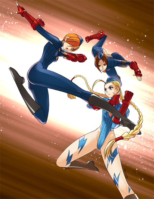 cammy white, juni, and juli (street fighter and 1 more) drawn by kriss_sison
