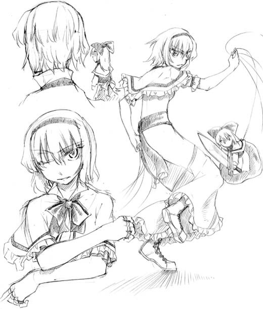 alice margatroid and shanghai doll (touhou) drawn by hikawa_shou