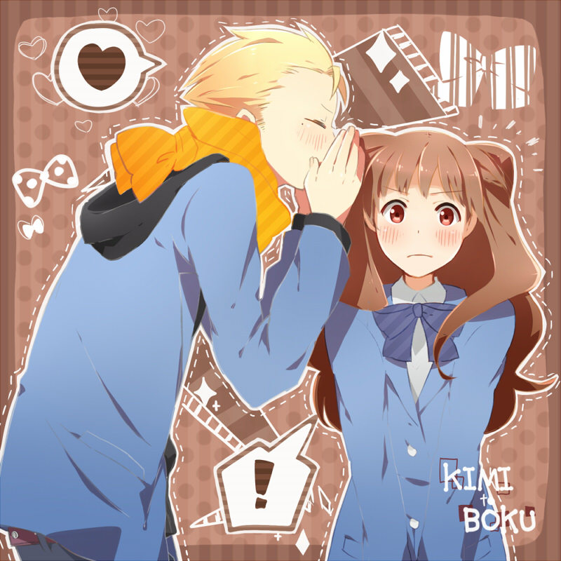 tachibana chizuru and satou masaki (kimi to boku) drawn by kurok0