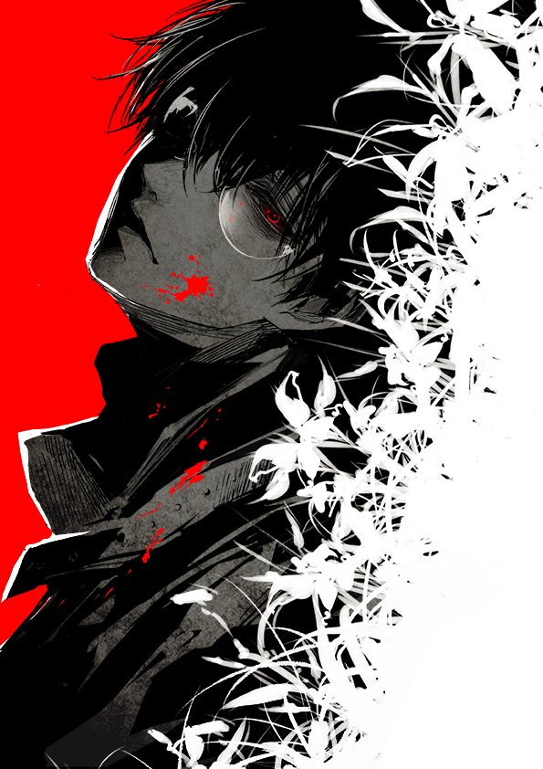 kaneki ken and black reaper (tokyo ghoul and 1 more) drawn by kiyohara_hiro