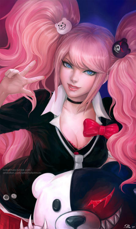 enoshima junko and monokuma (danganronpa and 1 more)