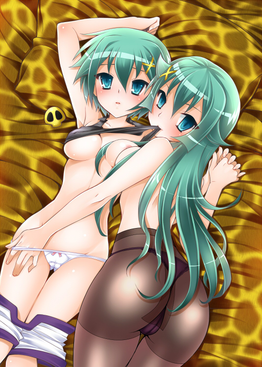 tesla violet and nine violet (twin angel and 1 more) drawn by koari
