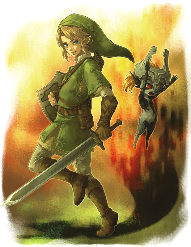 link and midna (the legend of zelda and 1 more) drawn by ano_(anomiya)