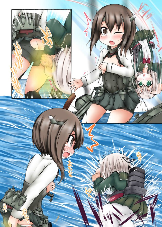 taihou, shimushu, and taihou kai (kantai collection) drawn by ouno_(nounai_disintegration)