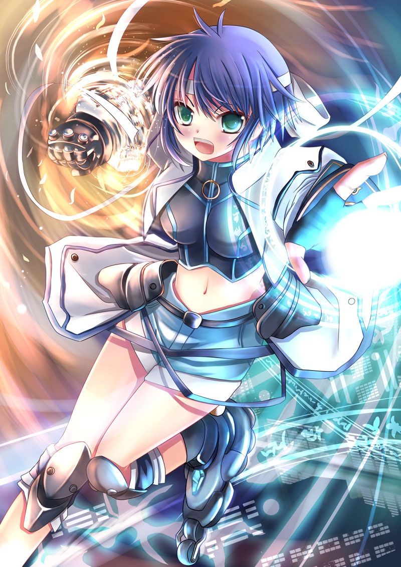 subaru nakajima, revolver knuckle, and mach caliber (lyrical nanoha and 1 more) drawn by xephonia