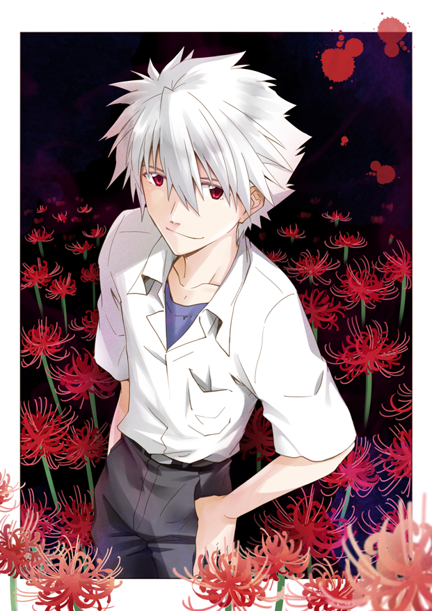 nagisa kaworu (neon genesis evangelion and 1 more) drawn by satori_(mari)