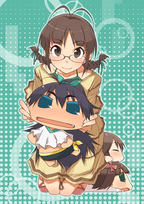 akizuki ritsuko, haruka-san, yukipo, and chibiki (idolmaster and 1 more) drawn by akane_yuki