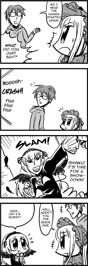 suigintou, shinku, and sakurada jun (rozen maiden) drawn by bkub