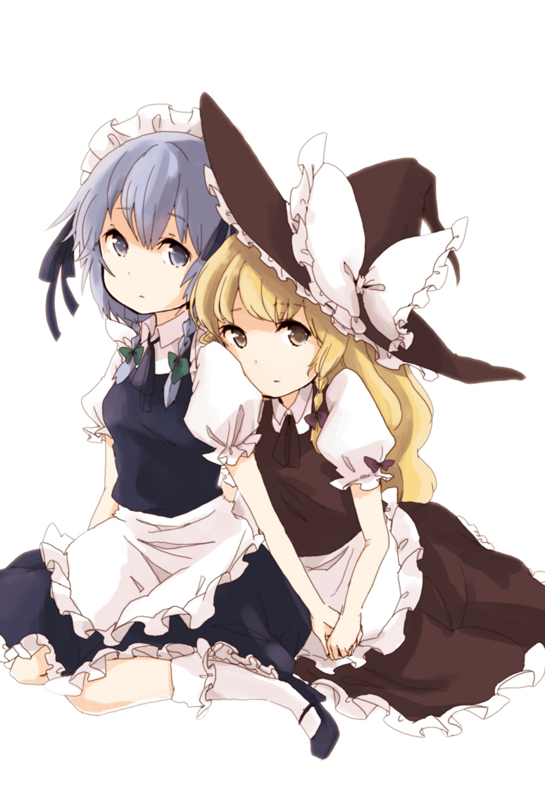 kirisame marisa and izayoi sakuya (touhou) drawn by rai_(3stone)