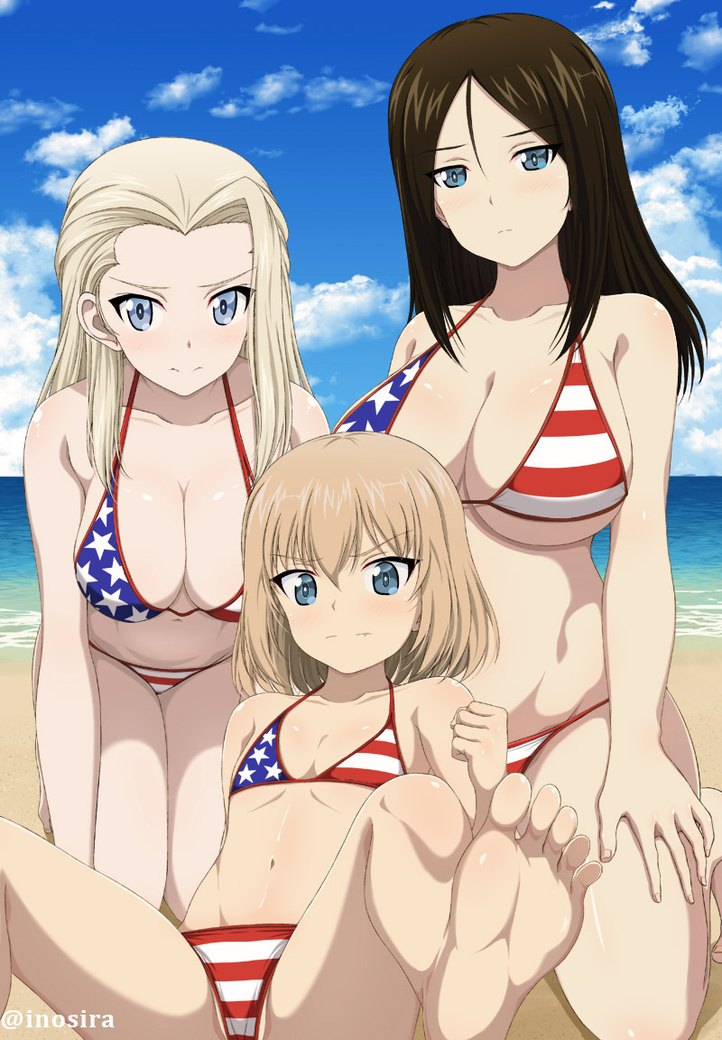 katyusha, nonna, and clara (girls und panzer) drawn by inoshira