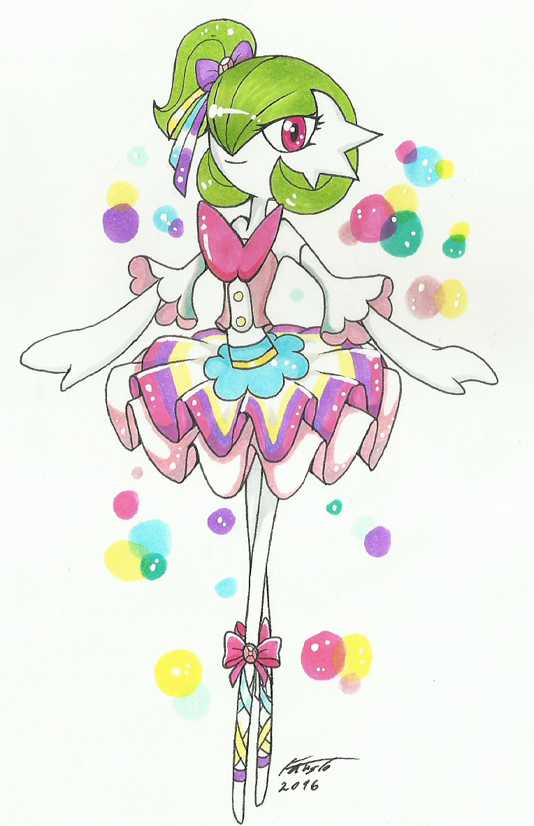 pikachu, gardevoir, mega gardevoir, cosplay pikachu, and pikachu pop star (pokemon and 1 more) drawn by cat-with-a-crown
