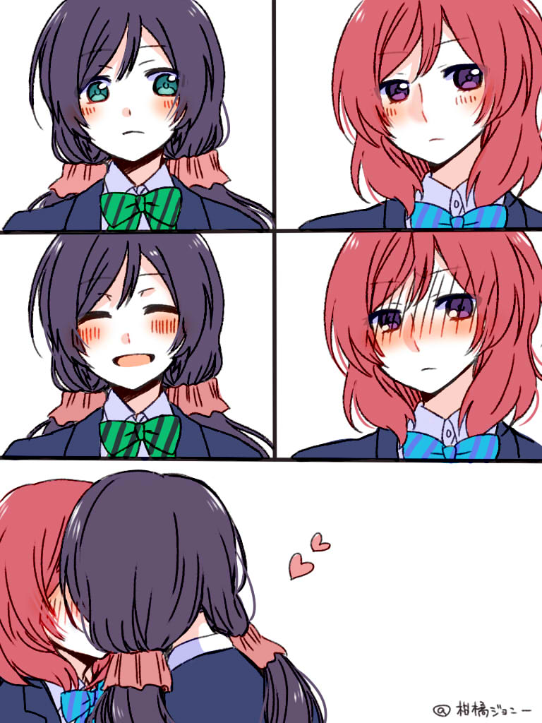 nishikino maki and tojo nozomi (love live! and 1 more) drawn by akikan_(0272)