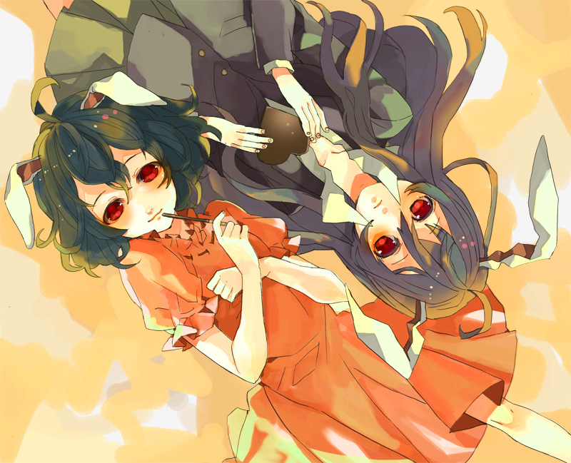 reisen udongein inaba and inaba tewi (touhou) drawn by sasakama_(f214)