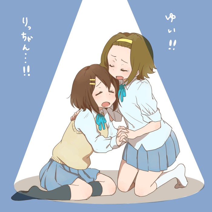 hirasawa yui and tainaka ritsu (k-on!) drawn by kakari_(peehs)
