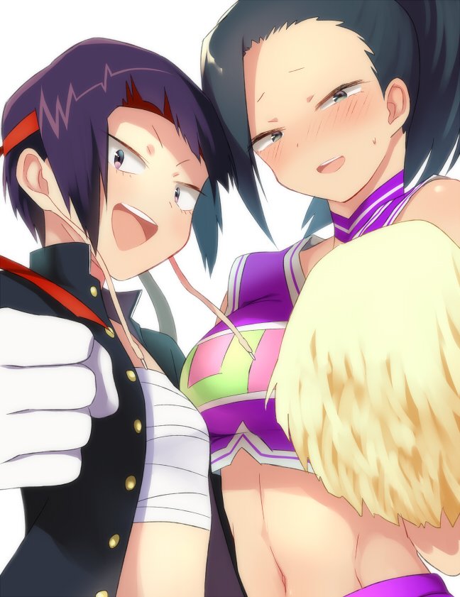 yaoyorozu momo and jiro kyoka (boku no hero academia) drawn by bitou