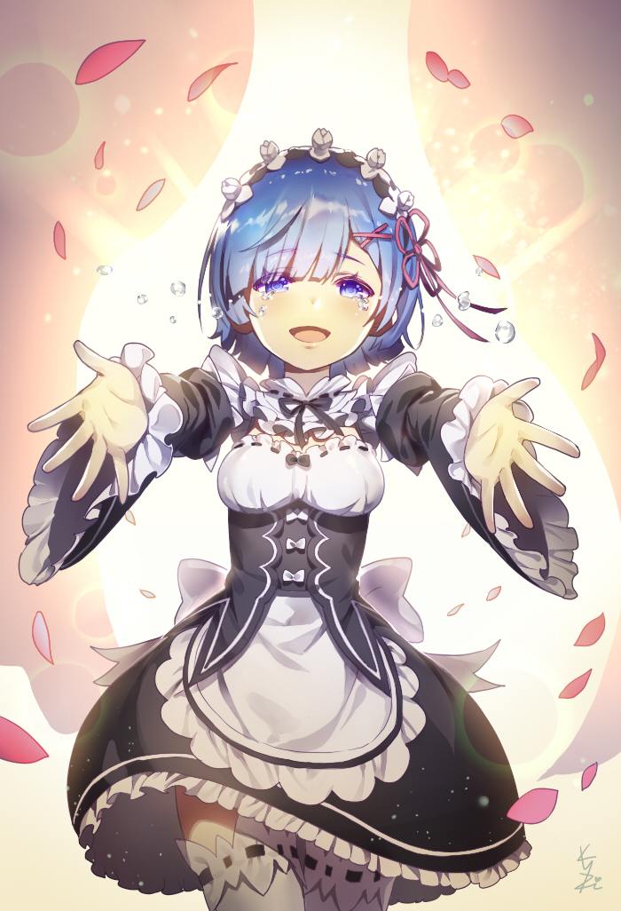 rem (re:zero kara hajimeru isekai seikatsu) drawn by kakiman