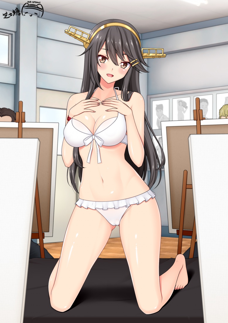 haruna kai ni, yajuu senpai, haruna, van darkholme, and ricardo milos (kantai collection and 2 more) drawn by ppshex