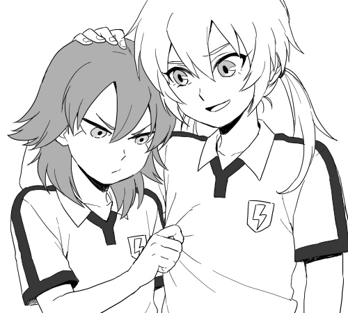 kirino ranmaru and kariya masaki (inazuma eleven and 1 more) drawn by riho