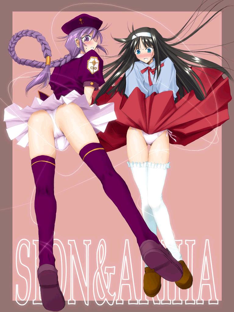 tohno akiha, sion eltnam, and sion eltnam atlasia (tsukihime and 1 more) drawn by pin.x