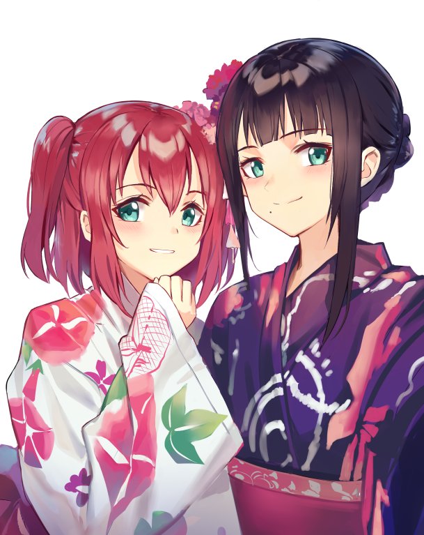 kurosawa dia and kurosawa ruby (love live! and 1 more) drawn by huanxiang_heitu