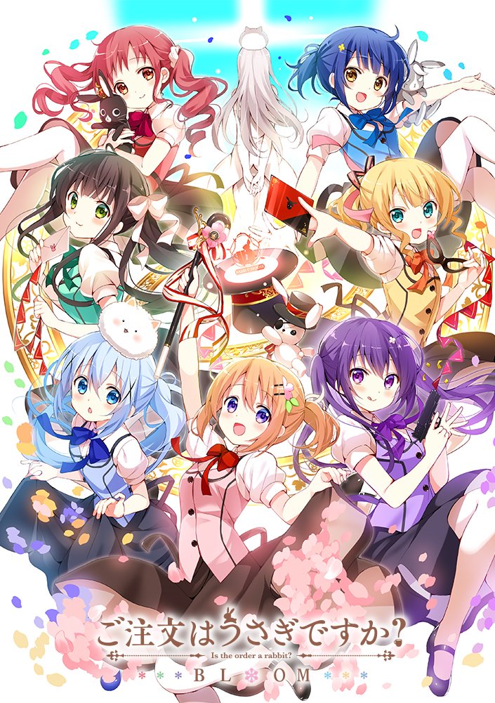 kafuu chino, hoto cocoa, kirima syaro, tippy, tedeza rize, and 6 more (gochuumon wa usagi desu ka?) drawn by koi_(koisan)