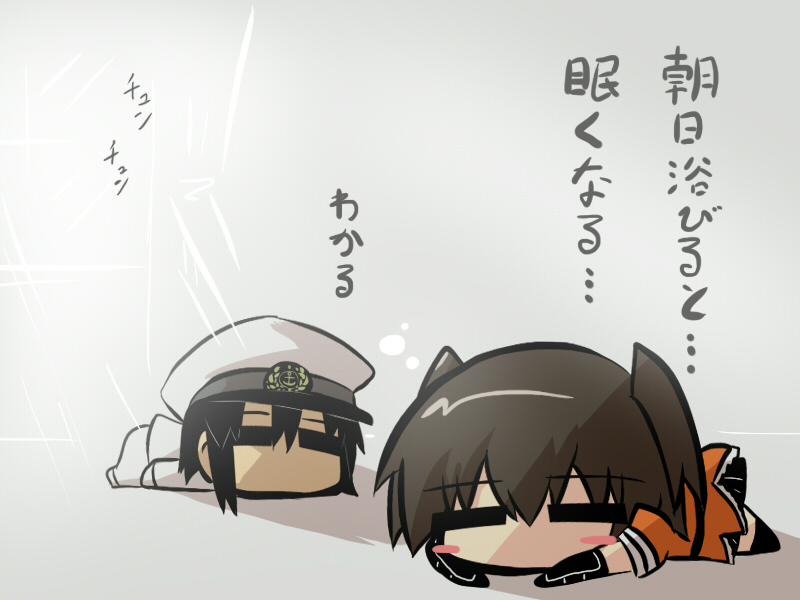 admiral and sendai (kantai collection) drawn by goma_(gomasamune)