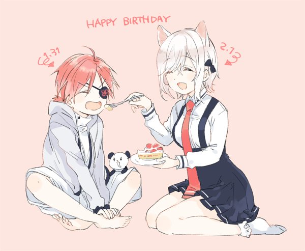 iizuna neneko and omogami mirai (kudamimi no neko) drawn by nakayama_miyuki