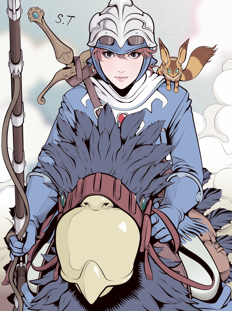 nausicaa and teto (kaze no tani no nausicaa) drawn by takanashi_shin