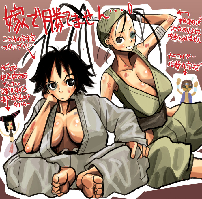 han juri, makoto, ibuki, and thunder hawk (street fighter and 1 more) drawn by sakazaki_freddy